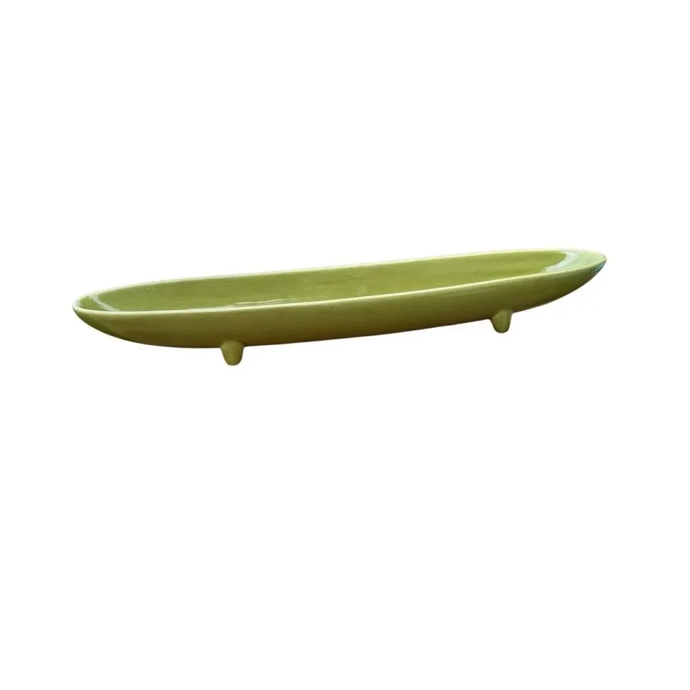 Pier 1 Footed Floating Candle/Votive Holder-Green-18 1/2